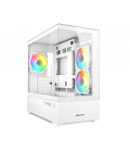 CAJA GAMING SHARKOON MK6 RGC MICRO ATX BLANCO 3XVENT 120MM 2XUSB SN FUENTE