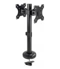 TooQ Soporte de Mesa para 2 Pantallas 17"-32", Negro