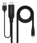 Nanocable Cable Conversor HDMI a USB-C, Negro, 1.8 m