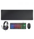 Mars Gaming MCP-RGB3, Pack Gaming Teclado Fixed RGB + Ratón Gaming RGB Flow 3200 DPI + Auriculares Over-Ear RGB + Alfombrilla XX