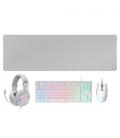 Mars Gaming MCP-RGB3, Pack Gaming Teclado Fixed RGB + Ratón Gaming RGB Flow 3200 DPI + Auriculares Over-Ear RGB + Alfombrilla XX