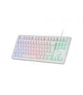 Mars Gaming MK023, Teclado Gaming TKL, Tecnología Híbrida H-Mech, Iluminación FRGB Rainbow, Anti-ghosting, Compatibilidad Univer