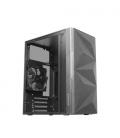 Mars Gaming MC-1500, Caja Compacta MicroATX, Ventana Lateral Cristal Templado, Diseño Frontal Total-Mesh Geométrico, 1x Ventilad