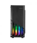 Mars Gaming MC-X2, Caja PC Gaming ATX, Frontal Acero FRGB, 2 Ventiladores 12cm FRGB, Ventana Lateral Completa, Negro