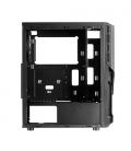 Mars Gaming MC-X2, Caja PC Gaming ATX, Frontal Acero FRGB, 2 Ventiladores 12cm FRGB, Ventana Lateral Completa, Negro