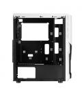 Mars Gaming MC-X2, Caja PC Gaming ATX, Frontal Acero FRGB, 2 Ventiladores 12cm FRGB, Ventana Lateral Completa, Blanco