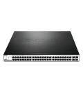 D-Link DGS-1210-52MP Gestionado L2 Gigabit Ethernet (10/100/1000) Energía sobre Ethernet (PoE) Negro, Gris