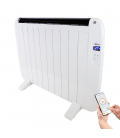 Yoevu - radiador eléctrico bajo consumo - 10 elementos - 1500 w - temporizador - programable - mando a distancia - pantalla lcd 