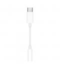 Cable usb tipo c a jack 3.5mm apple macho - hembra blanco