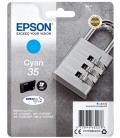 Cartucho tinta epson c13t35824010 cian durabrite ultra ink 35 - 650 paginas candado