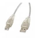 Cable usb tipo b a usb 2.0 tipo a lanberg 1.8m - macho - macho - transparente