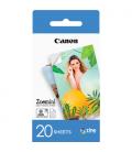 Papel fotografico canon zp - 2030 20 hojas zink para zoemini