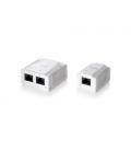Roseta de superficie equip categoria 5e 2x hembras rj45