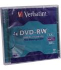 Verbatim dvd - rw 4.7gb 4x tarrina 5 unidades advanced serl