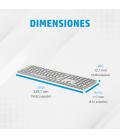 Teclado hp 970 programable plateado inalambrico retroiluminado