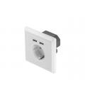 Roseta pared lanberg 230v schuko 16a 2x usb 2.1 a blanco