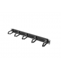 Organizador de cables lanberg 5 anillos 19 pulgadas 1u tipo b negro
