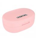 Auriculares inalambricos aiwa ebtw - 150 bluetooth rosa + estuche de carga