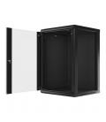 Armario lanberg mural rack 19 pulgadas 18u - 600x600 negro