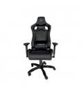 Silla gaming keep out hammer black silver incluye cojines