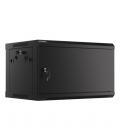 Armario lanberg mural rack 19 pulgadas 6u - 600x450 negro