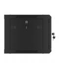 Armario lanberg mural rack 19 pulgadas 6u - 600x450 negro