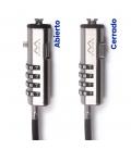 Cable de seguridad ewent para portatil - combinacion 4 digitos 1.8m