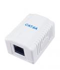 Roseta de superficie equip cat 6a 1 puerto hembra rj45