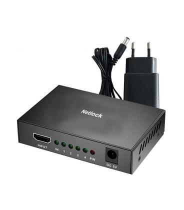 Netlock splitter hdmi 4k/30hz de 4 puertos