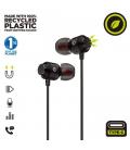 Auriculares intrauditivos muvit for change mchph0006/ con micrófono/ usb tipo-c/ negros