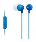 Auriculares intrauditivos sony mdr-ex15apli/ con micrófono/ jack 3.5/ azules