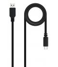 Cable usb 2.0 nanocable 10.01.2101-l150/ usb tipo-c macho - usb macho/ 1.5m/ negro