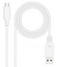 Cable usb 2.0 nanocable 10.01.2102-w/ usb tipo-c macho - usb macho/ 2m/ blanco