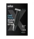 Afeitadora braun wet and dry serie x xt5100/ con batería/ 6 accesorios