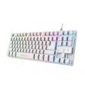 Teclado gaming trust gaming gxt 833w thado tkl/ blanco