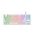 Teclado gaming trust gaming gxt 833w thado tkl/ blanco