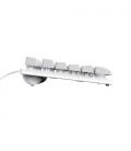 Teclado gaming trust gaming gxt 833w thado tkl/ blanco