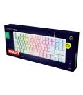 Teclado gaming trust gaming gxt 833w thado tkl/ blanco