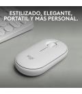 Ratón inalámbrico logitech pebble 2 m350s/ hasta 1000 dpi/ blanco