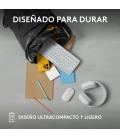Ratón inalámbrico logitech pebble 2 m350s/ hasta 1000 dpi/ blanco