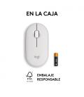 Ratón inalámbrico logitech pebble 2 m350s/ hasta 1000 dpi/ blanco
