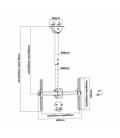 Soporte de techo giratorio/ inclinable/ extensible/ nivelable aisens ct70tsle-033 para tv de 37-70'/ hasta 50kg