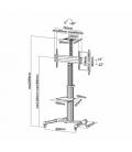 Soporte de suelo inclinable con ruedas aisens ft70tre-037 para tv 37-70'/ hasta 50kg