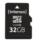 Tarjeta micro sd intenso 32gb cl10 + adaptador sd