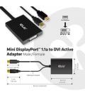 CLUB3D cac-1130 0,6 m MiniDP/USB-A DVI-D Negro