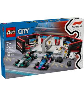 Lego city formula 1 garaje con coche mercedes - amg y alpine