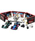 Lego city formula 1 garaje con coche mercedes - amg y alpine