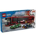 Lego city formula 1 camión con coches de f1 rb20 y amr24