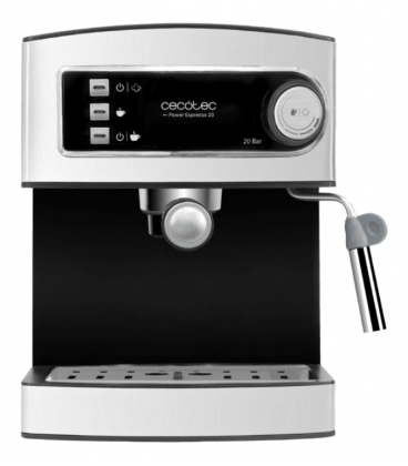 Cafetera express - Cecotec Power Espresso 20, 850W, Presión 20 bares, Depósito 1.5L