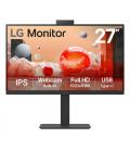 Monitor profesional lg 27ba850-b 27'/ full hd/ webcam/ multimedia/ regulable en altura/ negro